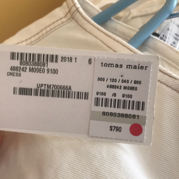 🇺🇸🇺🇸TOMAS MAIER laced front denim dress - Picture 6 of 8